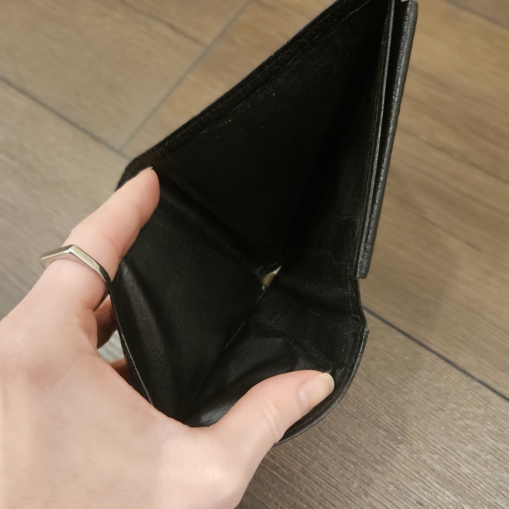 BURBERRYS Vintage Black Leather Bi-Fold Wallet | Mint Condition - Picture 7 of 16